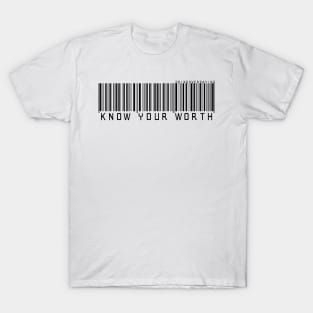 Know Your Worth Barcode T-Shirt